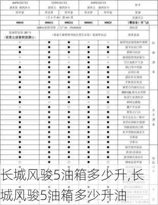 长城风骏5油箱多少升,长城风骏5油箱多少升油