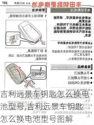 吉利远景车钥匙怎么换电池型号,吉利远景车钥匙怎么换电池型号图解