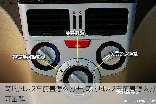 奇瑞风云2车前盖怎么打开,奇瑞风云2车前盖怎么打开图解
