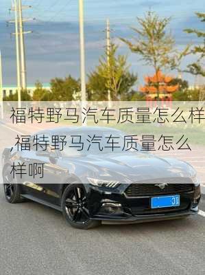福特野马汽车质量怎么样,福特野马汽车质量怎么样啊