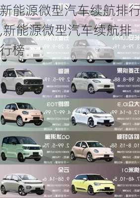 新能源微型汽车续航排行,新能源微型汽车续航排行榜