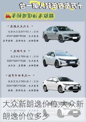 大众新朗逸价位,大众新朗逸价位多少