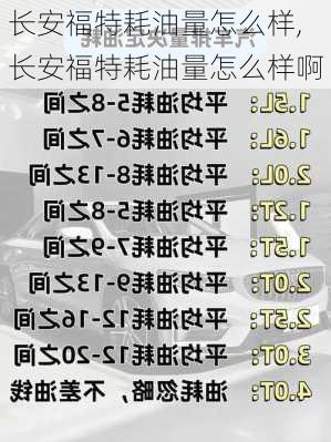 长安福特耗油量怎么样,长安福特耗油量怎么样啊