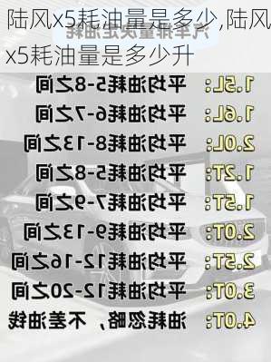 陆风x5耗油量是多少,陆风x5耗油量是多少升