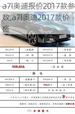a7l奥迪报价2017款参数,a7l奥迪2017款价格