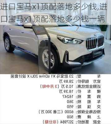 进口宝马x1顶配落地多少钱,进口宝马x1顶配落地多少钱一辆