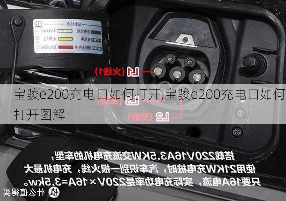 宝骏e200充电口如何打开,宝骏e200充电口如何打开图解
