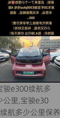 宝骏e300续航多少公里,宝骏e300续航多少公里保养
