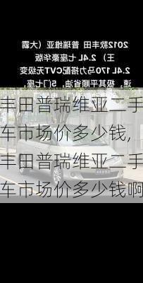 丰田普瑞维亚二手车市场价多少钱,丰田普瑞维亚二手车市场价多少钱啊