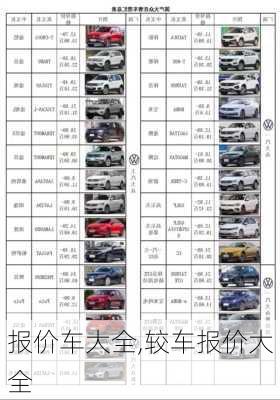报价车大全,较车报价大全
