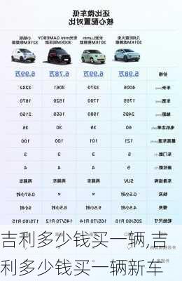 吉利多少钱买一辆,吉利多少钱买一辆新车