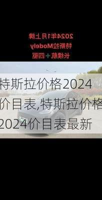 特斯拉价格2024价目表,特斯拉价格2024价目表最新