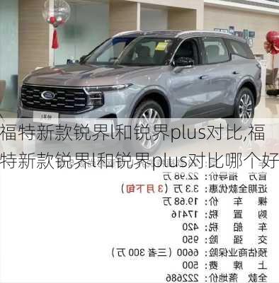 福特新款锐界l和锐界plus对比,福特新款锐界l和锐界plus对比哪个好