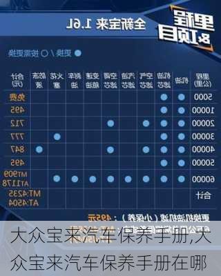 大众宝来汽车保养手册,大众宝来汽车保养手册在哪