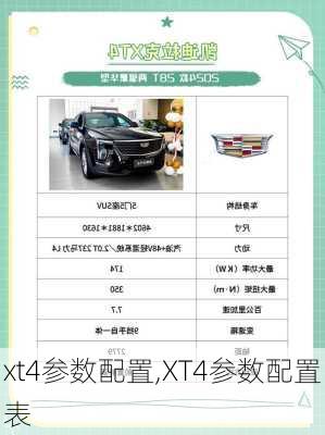 xt4参数配置,XT4参数配置表