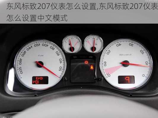 东风标致207仪表怎么设置,东风标致207仪表怎么设置中文模式