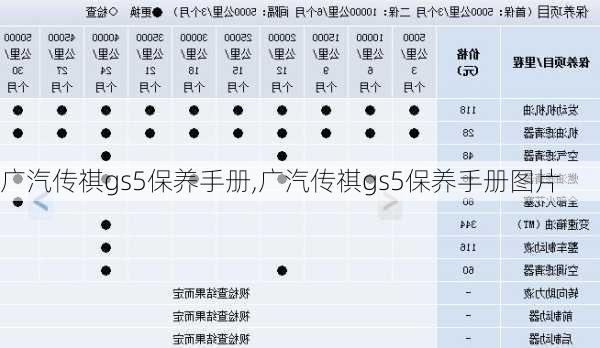 广汽传祺gs5保养手册,广汽传祺gs5保养手册图片