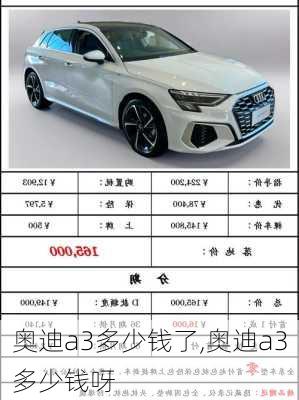 奥迪a3多少钱了,奥迪a3多少钱呀