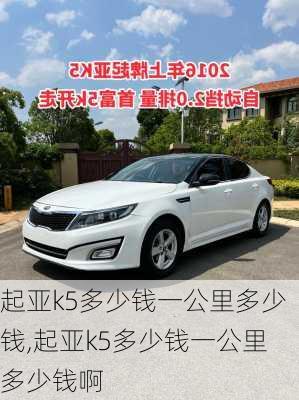 起亚k5多少钱一公里多少钱,起亚k5多少钱一公里多少钱啊