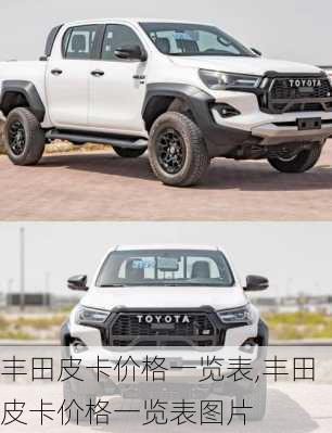 丰田皮卡价格一览表,丰田皮卡价格一览表图片