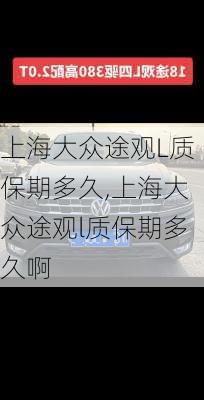 上海大众途观L质保期多久,上海大众途观l质保期多久啊