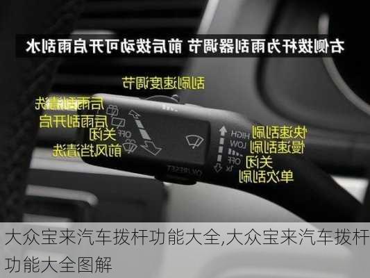 大众宝来汽车拨杆功能大全,大众宝来汽车拨杆功能大全图解