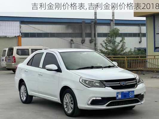 吉利金刚价格表,吉利金刚价格表2018