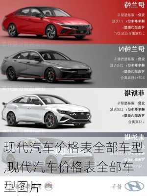 现代汽车价格表全部车型,现代汽车价格表全部车型图片