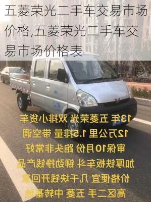 五菱荣光二手车交易市场价格,五菱荣光二手车交易市场价格表
