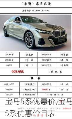 宝马5系优惠价,宝马5系优惠价目表