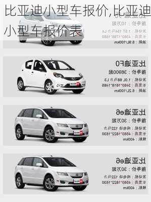 比亚迪小型车报价,比亚迪小型车报价表
