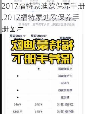 2017福特蒙迪欧保养手册,2017福特蒙迪欧保养手册图片