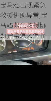 宝马x5出现紧急救援协助异常,宝马x5紧急救援协助异常怎么消除