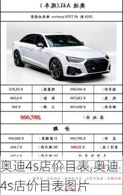 奥迪4s店价目表,奥迪4s店价目表图片