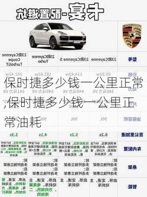 保时捷多少钱一公里正常,保时捷多少钱一公里正常油耗