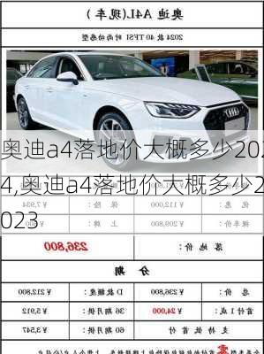 奥迪a4落地价大概多少2024,奥迪a4落地价大概多少2023
