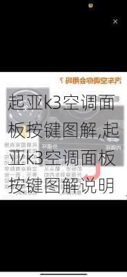 起亚k3空调面板按键图解,起亚k3空调面板按键图解说明