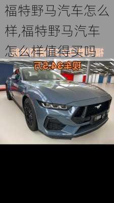 福特野马汽车怎么样,福特野马汽车怎么样值得买吗