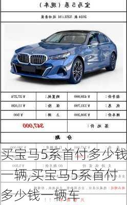 买宝马5系首付多少钱一辆,买宝马5系首付多少钱一辆车