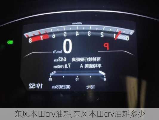 东风本田crv油耗,东风本田crv油耗多少