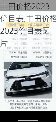 丰田价格2023价目表,丰田价格2023价目表图片