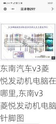 东南汽车v3菱悦发动机电脑在哪里,东南v3菱悦发动机电脑针脚图