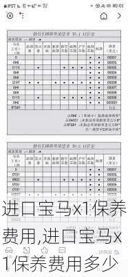 进口宝马x1保养费用,进口宝马x1保养费用多少