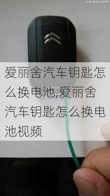 爱丽舍汽车钥匙怎么换电池,爱丽舍汽车钥匙怎么换电池视频