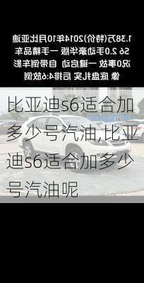 比亚迪s6适合加多少号汽油,比亚迪s6适合加多少号汽油呢