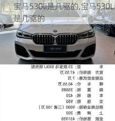 宝马530li是几驱的,宝马530Li是几驱的