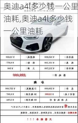 奥迪a4l多少钱一公里油耗,奥迪a4l多少钱一公里油耗
