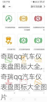 奇瑞qq汽车仪表盘图标大全,奇瑞qq汽车仪表盘图标大全图片