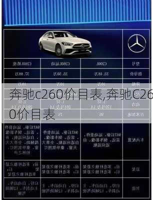 奔驰c260价目表,奔驰C260价目表