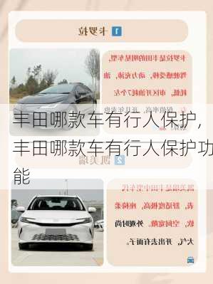 丰田哪款车有行人保护,丰田哪款车有行人保护功能